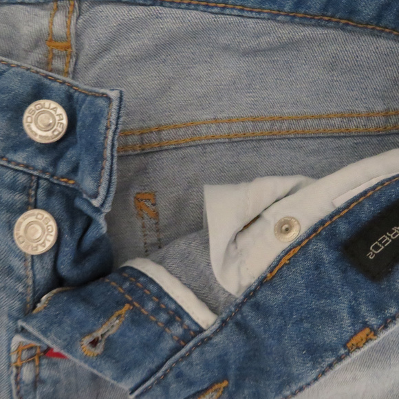 DSQUARED distressed jeans sz 40 ankle zips - Picture 6 of 8